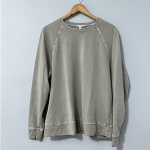 James Perse Vintage French Terry Relaxed Sweatshirt Women 2 Medium Gray WXA3657